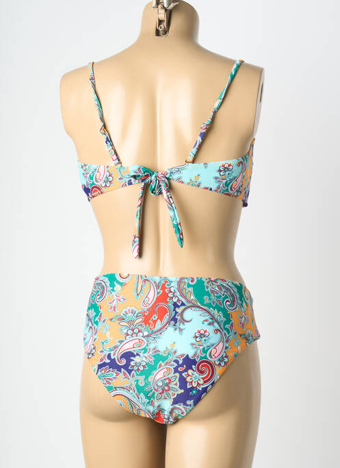 Maillot de bain 2 pièces stretch haut soutien-gorge moulé vert MERMAID femme