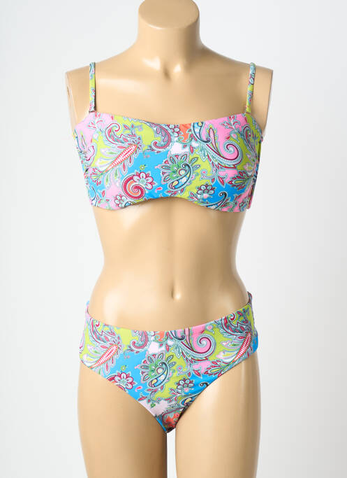 Maillot de bain 2 pièces stretch haut soutien-gorge moulé rose MERMAID femme