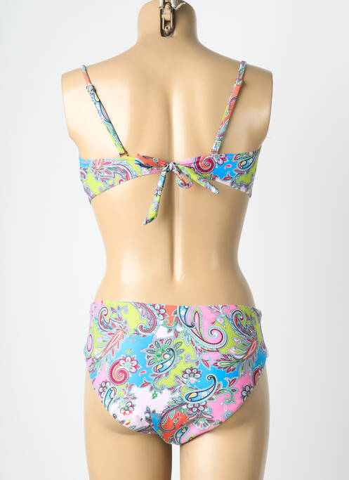 Maillot de bain 2 pièces stretch haut soutien-gorge moulé rose MERMAID femme
