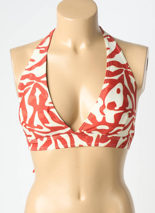 Haut de maillot de bain stretch haut soutien-gorge moulé orange LAGON BLEU femme