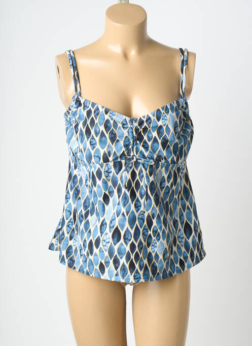 Top de bain imprimé fantaisie bleu LAGON BLEU femme