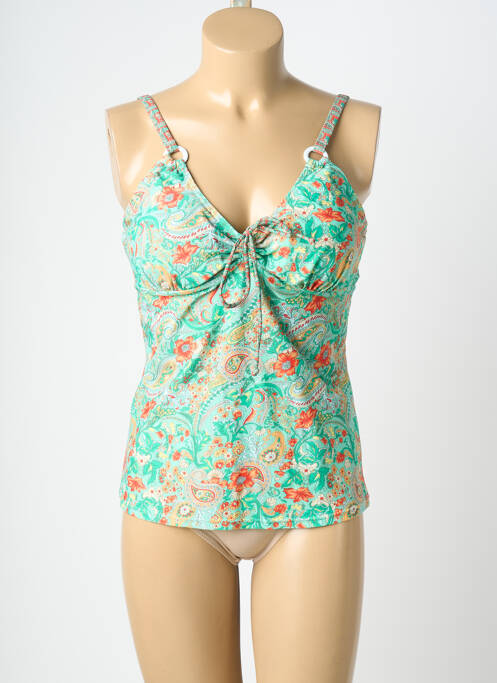 Top de bain imprimé fantaisie vert LAGON BLEU femme