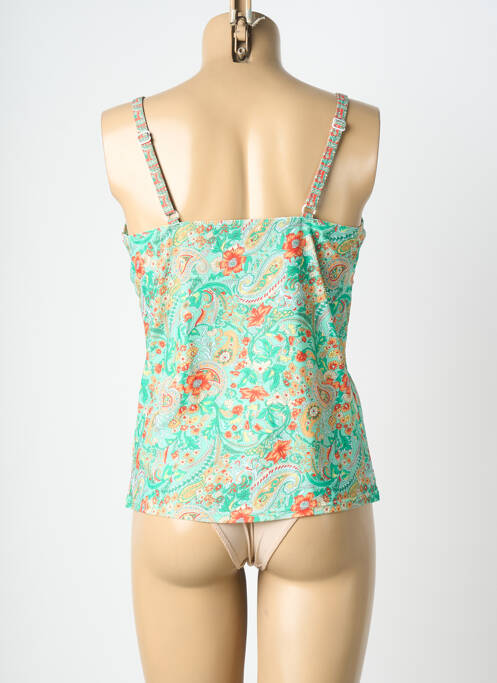 Top de bain imprimé fantaisie vert LAGON BLEU femme