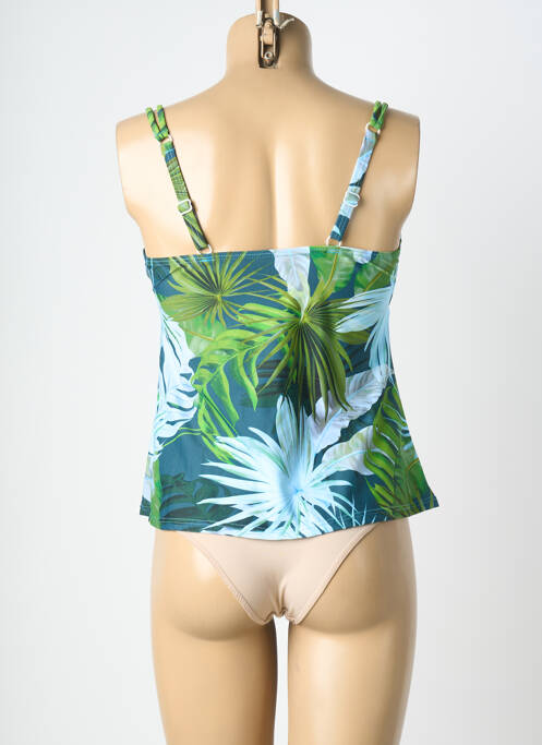 Top de bain imprimé fantaisie vert LAGON BLEU femme