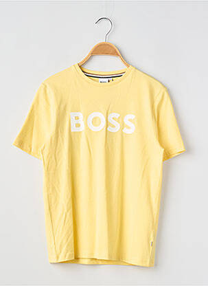 T-shirt stretch manches courtes jaune HUGO BOSS garçon