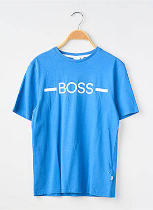 T-shirt stretch manches courtes bleu HUGO BOSS garçon