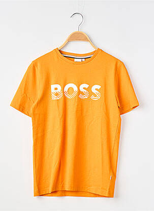 T-shirt stretch manches courtes orange HUGO BOSS garcon