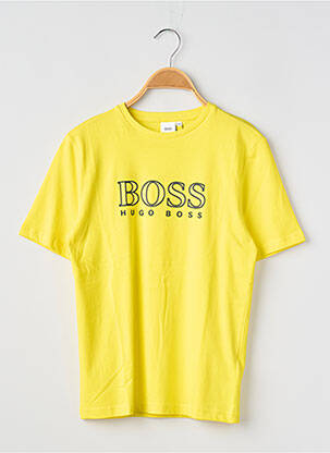 T-shirt stretch manches courtes jaune HUGO BOSS garçon