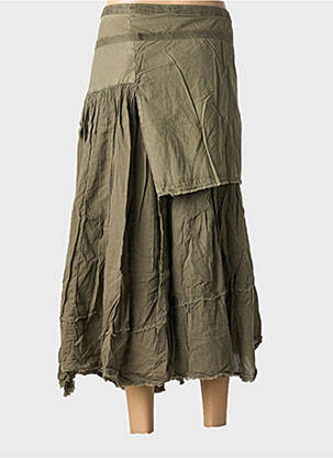 Jupe longue coupe fluide vert DDP femme