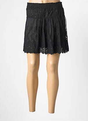 Jupe courte taille élastique noir AN' GE femme