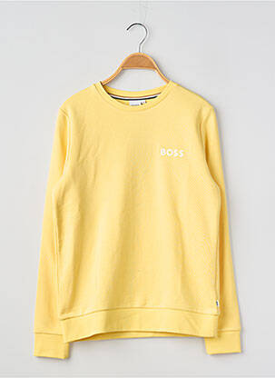 Sweat-shirt stretch manches longues jaune HUGO BOSS garcon