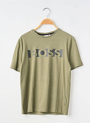 T-shirt stretch manches courtes vert HUGO BOSS garcon