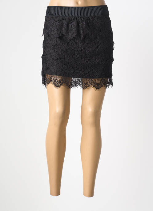 Jupe courte taille élastique noir AN' GE femme