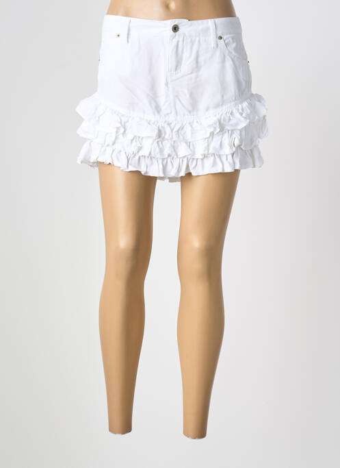 Jupe courte poches blanc GUESS femme