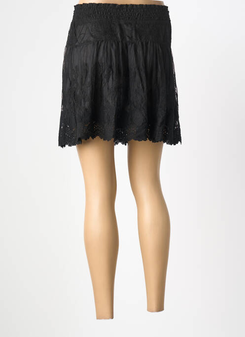 Jupe courte taille élastique noir AN' GE femme