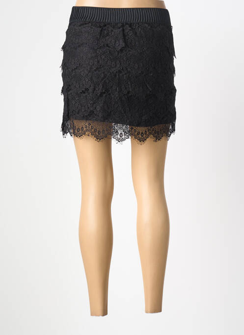 Jupe courte taille élastique noir AN' GE femme