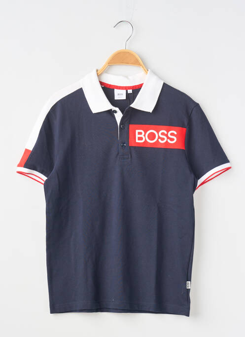 Polo stretch manches courtes bleu HUGO BOSS garcon