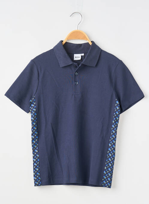 Polo stretch manches courtes bleu HUGO BOSS garcon