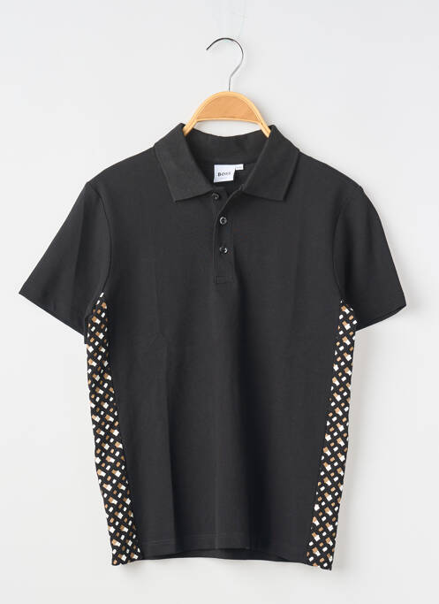 Polo stretch manches courtes noir HUGO BOSS garcon