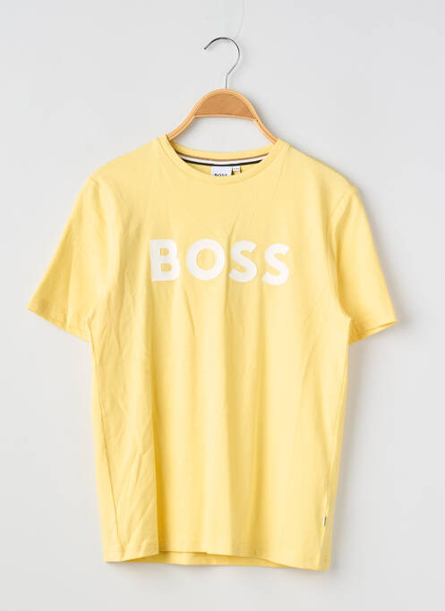 T-shirt stretch manches courtes jaune HUGO BOSS garcon