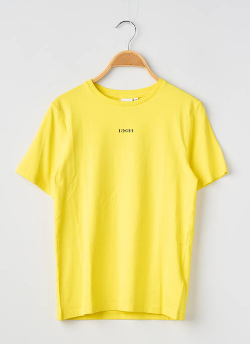 T-shirt stretch manches courtes jaune HUGO BOSS garcon