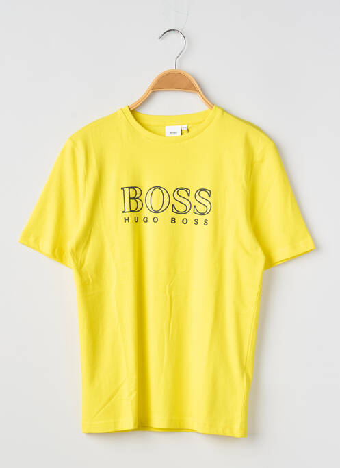 T-shirt stretch manches courtes jaune HUGO BOSS garcon