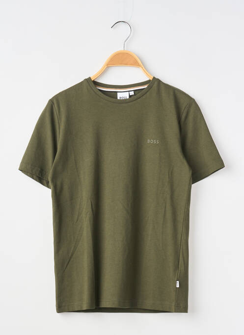 T-shirt stretch manches courtes vert HUGO BOSS garcon