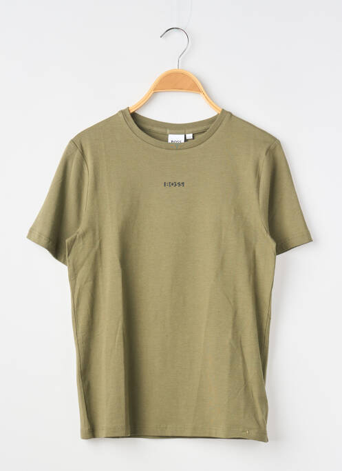 T-shirt stretch manches courtes vert HUGO BOSS garcon