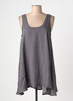 Tunique sans manche col rond gris ANGE femme