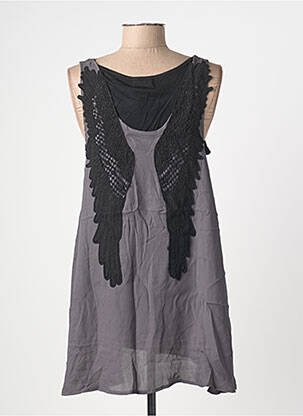 Tunique sans manche col rond gris ANGE femme