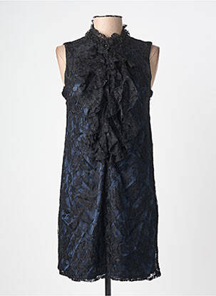 Robe mi-longue sans manche sans manche noir ANGE femme