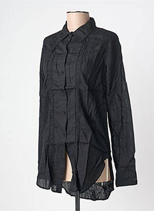Chemisier coupe cintrée manches longues noir MELTIN'POT femme