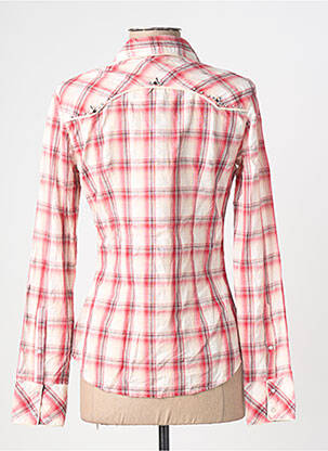 Chemisier coupe cintrée manches longues rouge GUESS femme