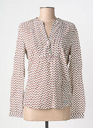 Blouse imprimé fantaisie manches longues beige PEPE JEANS femme