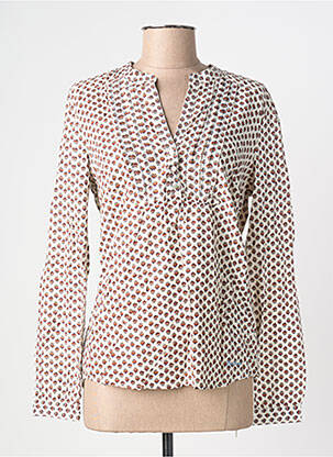 Blouse imprimé fantaisie manches longues beige PEPE JEANS femme