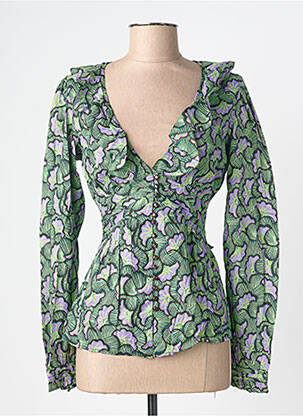 Chemisier imprimé fleurs manches longues vert PEPE JEANS femme