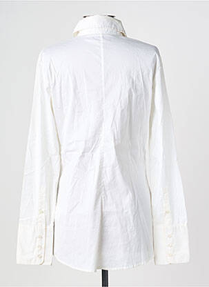 Chemisier coupe droite manches longues blanc GUESS femme