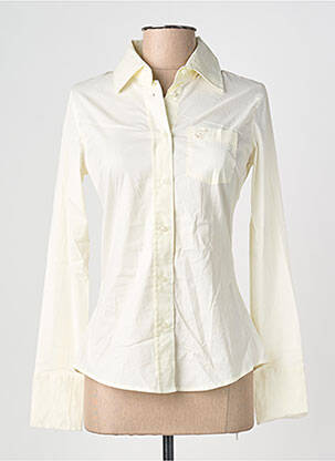 Chemisier coupe cintrée manches longues jaune GUESS femme