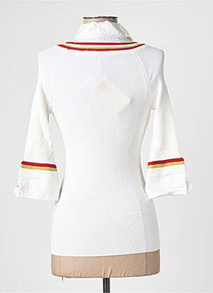 Pull coupe cintrée manches 3/4 blanc GUESS femme