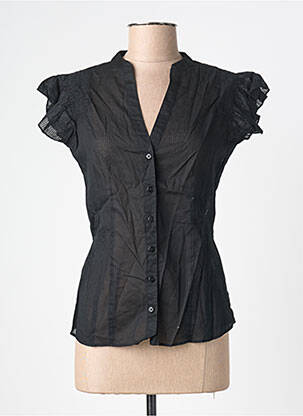 Chemisier manches courtes manches courtes noir PEPE JEANS femme