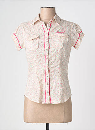 Chemisier coupe cintrée manches courtes rose KAPORAL femme