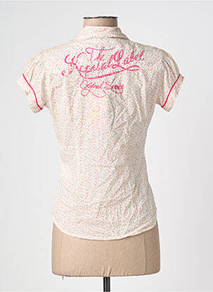 Chemisier coupe cintrée manches courtes rose KAPORAL femme