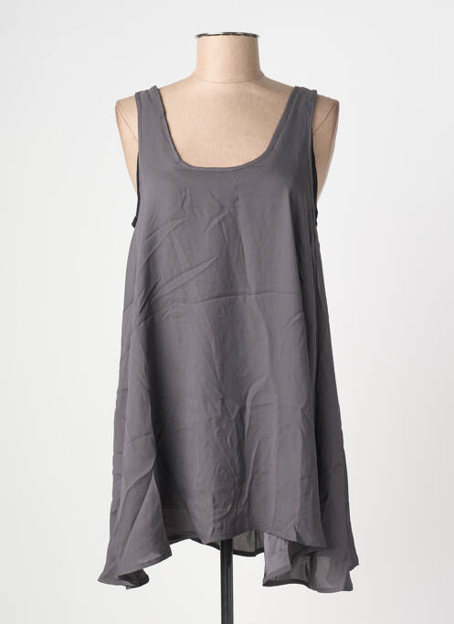 Tunique sans manche col rond gris ANGE femme
