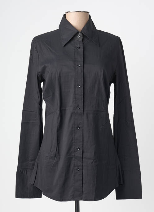 Chemisier coupe cintrée manches longues noir GUESS femme
