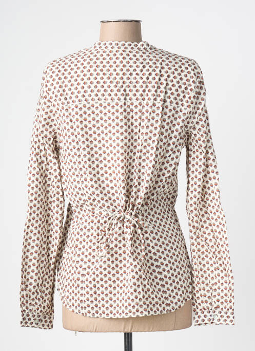 Blouse tissage popeline manches longues beige PEPE JEANS femme