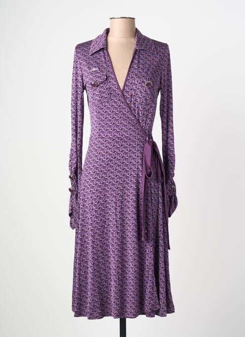 Robe mi-longue violet GUESS femme