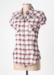 Chemisier manches courtes manches courtes rose GUESS femme