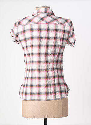 Chemisier coupe cintrée manches courtes rose GUESS femme