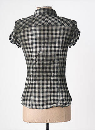 Chemisier coupe cintrée manches courtes noir GUESS femme