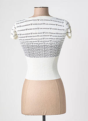 Top stretch manches courtes beige GUESS femme